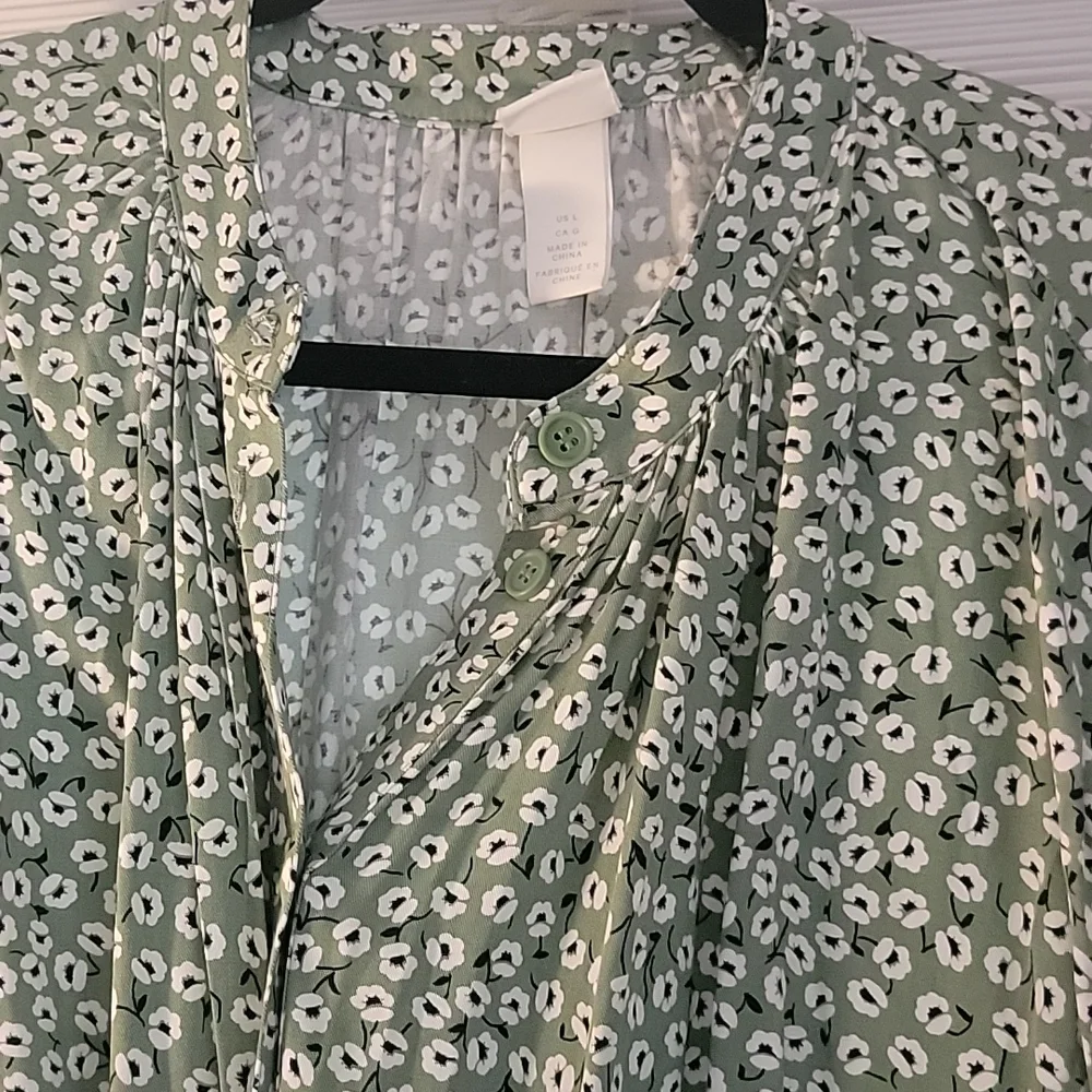 Green floral tunic dress - Picture 2 of 4